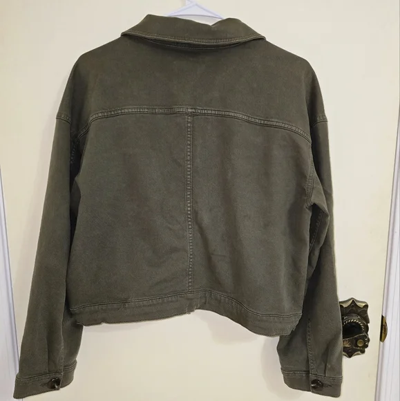 Loft Olive Green Women's Utility Jean Jacket Size: Small - Picture 8 of 8